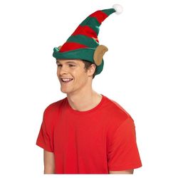 Čepice Elf červeno-zelená