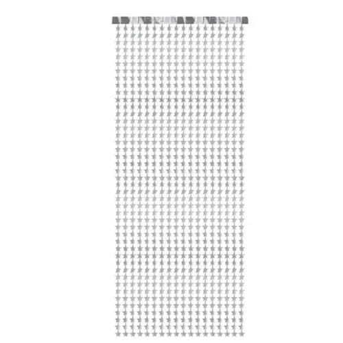 Závěs Hvězdy, stříbrný, 100 x 245 cm