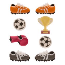 Cukrové dekorace na cupcakes Fotbal 8 ks