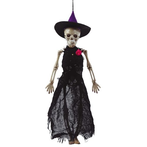 HALLOWEENSKÁ KOSTRA Čarodějnice závěsná 32cm