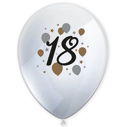 Balónky latexové 18. narozeniny 6 ks