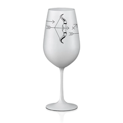Crystalex sklenice Zvěrokruhy Střelec bílá 550 ml