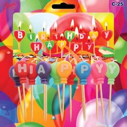 Svíčky dortové Balónky Happy Birthday