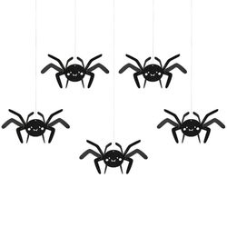 Dekorace papírové závěsné Pavouci 27 x 17 cm 5 ks