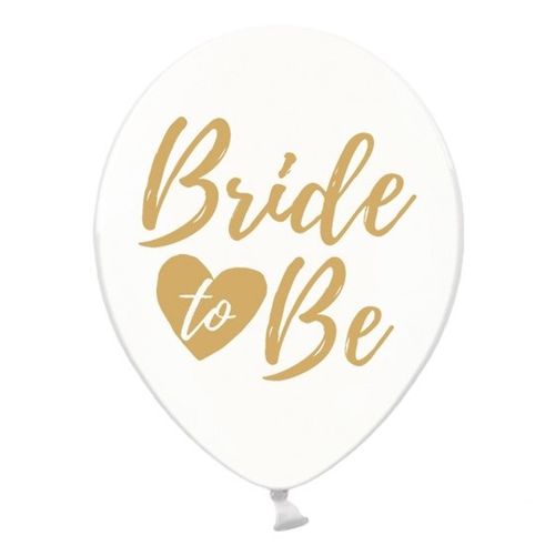 BALÓNKY s potiskem krystalické "Bride to be" 30cm 6ks