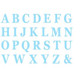 SET nalepovacích písmen modrá 13,5 cm 48 ks