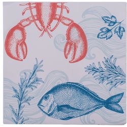 Sea food party - ubrousky s mořskými plody 33 x 33 cm