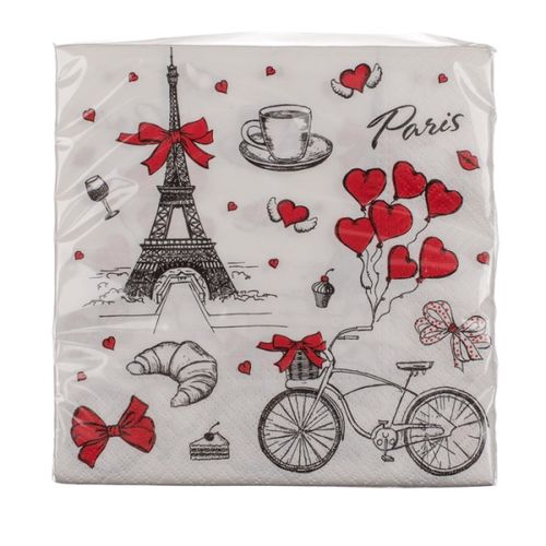 Paris party - ubrousky 33 x 33 cm 20 ks