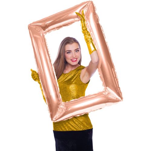 Balónek fóliový Fotorámeček Rose Gold 85 x 60 cm