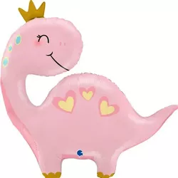 Balónek fóliový Dinosaurus růžový 71 cm