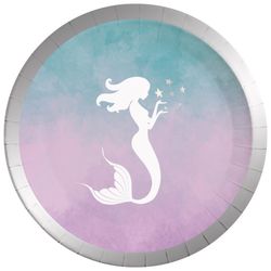 Talířky papírové Elegant Mermaid 23 cm 8 ks
