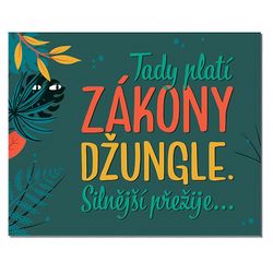 CEDULKA na dveře Zákony džungle