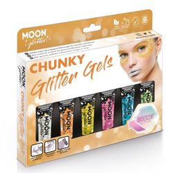 Set glitrových gelů Chunky Iridescent mix barev