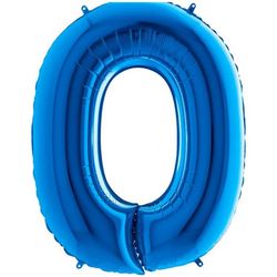 Balónek fóliový písmeno modré O 102 cm