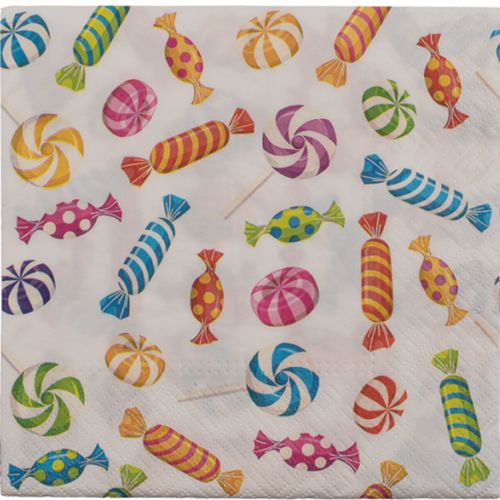 Sweet party - ubrousky s cukrovinkami 33 x 33 cm 20ks