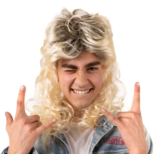 Paruka dlouhé 80s blond vlasy