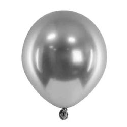 Balónky latexové lesklé Glossy dark silver 12 cm 50ks