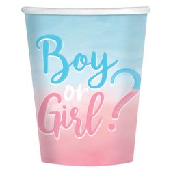 Baby shower  "Boy or Girl" - Kelímky papírové 250 ml 8 ks