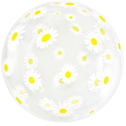 Balónek fóliový transparentní koule Sedmikrásky 46 cm