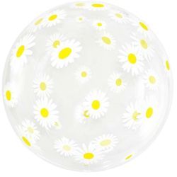 Balónek fóliový transparentní koule Sedmikrásky 46 cm
