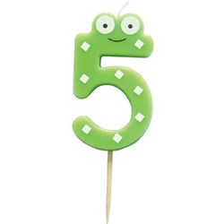 Svíčka narozeninová číslice 5 s očima 6 cm