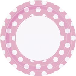 TALÍŘE papírové s puntíky Lovely Pink 22cm 8ks