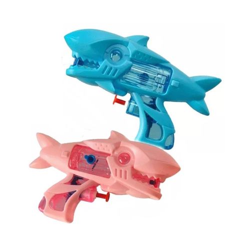 Stříkací vodní pistole Žralok s cukrovinkou modrá