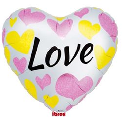 Balónek fóliový Srdce "Love" 62 cm