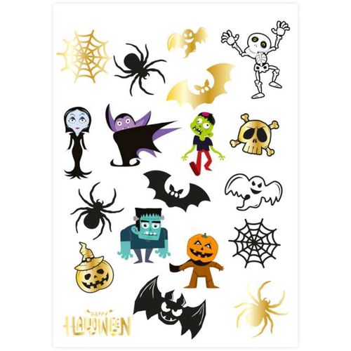Tetování dočasné Halloween Monsters 19 ks