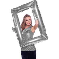 Balónek fóliový Fotorámeček stříbrný 85 x 60 cm