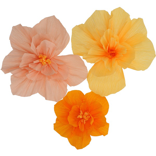 Dekorační květiny broskvové 3 ks