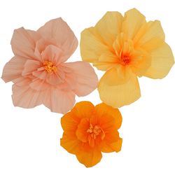 Dekorační květiny broskvové 3 ks