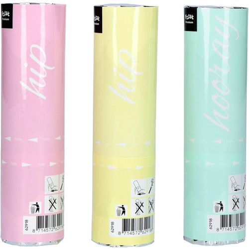 VYSTŘELOVACÍ konfety pastelové v krabičce 15cm 3ks