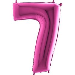 Balón fóliové číslo růžové 7 102 cm