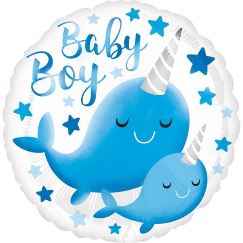 BALÓNEK fóliový Narwhal Baby Boy