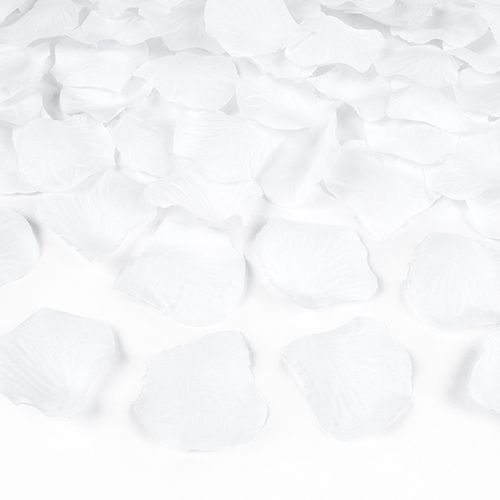 OKVĚTNÍ LÍSTKY RŮŽÍ textilní bílé