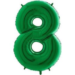 Balónek fóliový číslice zelená 8 1ks
