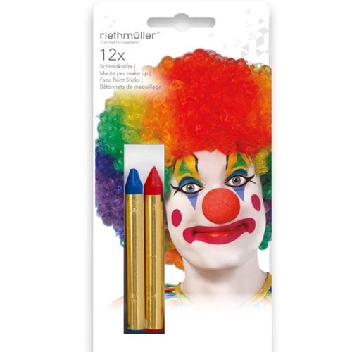 Pastelky na obličej, mix barev 12 ks