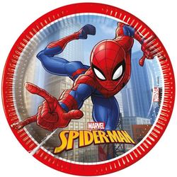 Talířky papírové Spiderman Crime Fighter 8 ks - 20 cm