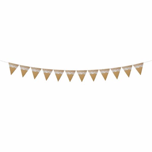 Girlanda vlaječková kraftová Bílá krajka 225 cm