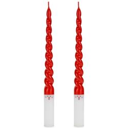 Svíčky dlouhé kroucené Santa 25 cm 2 ks