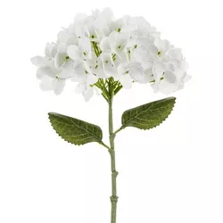 Umělá květina – Hortenzie, 35 cm, bílá