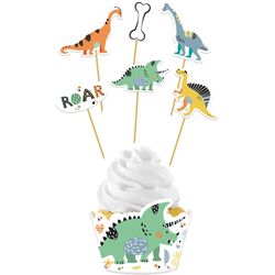 Sada dekorace na cupcaky Dino Roars 6ks