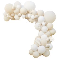 Sada balónků na balónkový oblouk Nude/bílá 80 ks