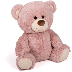 Plyšový mědvěd sedící růžový 33 cm