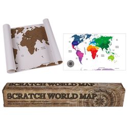 Stírací mapa světa 42 x 30 cm