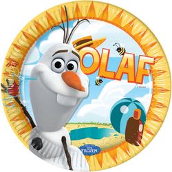 Talíře papírové Frozen Olaf v létě 23 cm 8 ks