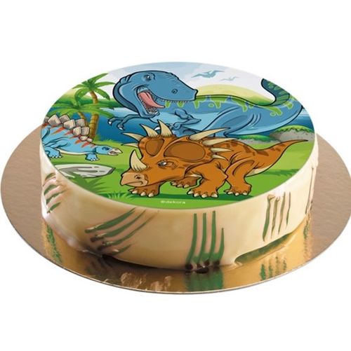 Jedlý papír na dort Dinosaurus 20 cm