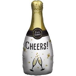 Balónek fóliový Láhev šampaňského Cheers! 31 x 72 cm