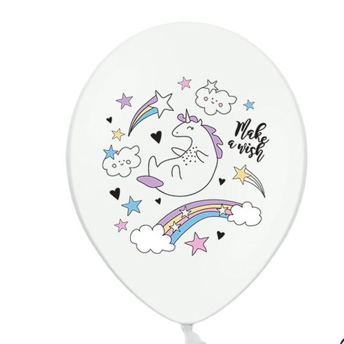 BALÓNKY s potiskem Jednorožec 30cm 6ks